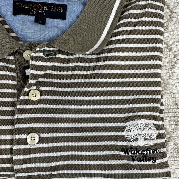 Tommy Hilfiger Wakefield Valley Golf Polo Shirt Men's Large Striped Cotton - Picture 7 of 7